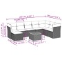 8-teiliges Gartensofa-Set und schwarze synthetische Rattankissen von , Gartensets - Ref: Foro24-3223781, Preis: 534,74 €, Rab...