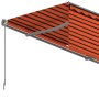 Manual retractable awning with orange and brown blinds 6x3 m by , Awnings - Ref: Foro24-3069480, Price: 573,64 €, Discount: %