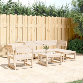 Gartensofa-Set 5-teilig aus massivem Kiefernholz von , Gartensets - Ref: Foro24-3216915, Preis: 347,99 €, Rabatt: %