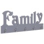 FAMILY gray wall coat rack 74x29.5 cm by vidaXL, Hat and coat racks - Ref: Foro24-284246, Price: 35,55 €, Discount: %