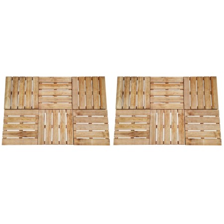 Verandafliesen 12 Einheiten braunes Holz 50x50 cm von , Böden und Teppiche - Ref: Foro24-276434, Preis: 129,19 €, Rabatt: %