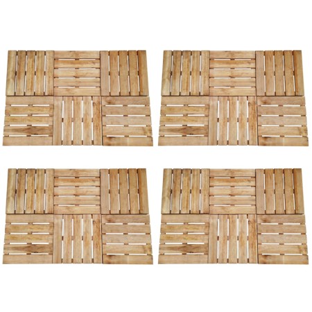 Baldosas de porche 24 unidades madera marrón 50x50 cm de , Suelos y moquetas - Ref: Foro24-276436, Precio: 254,95 €, Descuent...