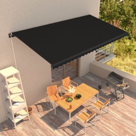 Anthracite gray manual retractable awning 600x300 cm by , Awnings - Ref: Foro24-3051242, Price: 512,80 €, Discount: %