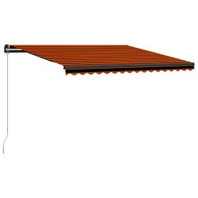 Toldo manual retráctil naranja y marrón 450x300 cm de , Toldos - Ref: Foro24-3055195, Precio: 292,63 €, Descuento: %