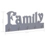 Perchero de pared FAMILY gris 74x29,5 cm de vidaXL, Percheros para sombreros y abrigos - Ref: Foro24-284246, Precio: 35,55 €,...