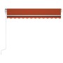 Automatic awning LED wind sensor orange brown 300x250 cm by , Awnings - Ref: Foro24-3068875, Price: 439,34 €, Discount: %