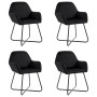 Sillas de comedor 4 unidades terciopelo negro de vidaXL, Sillas de comedor - Ref: Foro24-277011, Precio: 353,33 €, Descuento: %