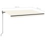 Cream manual retractable awning 450x300 cm by , Awnings - Ref: Foro24-3069117, Price: 302,21 €, Discount: %