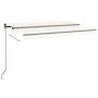 Cream manual retractable awning 450x350 cm by , Awnings - Ref: Foro24-3069197, Price: 414,81 €, Discount: %