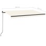 Cream manual retractable awning 450x350 cm by , Awnings - Ref: Foro24-3069197, Price: 414,81 €, Discount: %