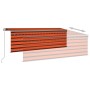 Manual retractable awning with blind and orange and brown LED 4x3m by , Awnings - Ref: Foro24-3069425, Price: 413,43 €, Disco...