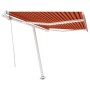 Toldo automático LED sensor de viento naranja marrón 300x250 cm de , Toldos - Ref: Foro24-3069515, Precio: 568,99 €, Descuent...