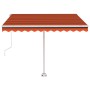 Toldo automático LED sensor de viento naranja marrón 300x250 cm de , Toldos - Ref: Foro24-3069515, Precio: 568,99 €, Descuent...