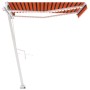 Toldo automático LED sensor de viento naranja marrón 300x250 cm de , Toldos - Ref: Foro24-3069515, Precio: 568,99 €, Descuent...