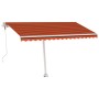 Automatic awning LED wind sensor orange/brown 400x300 cm by , Awnings - Ref: Foro24-3069555, Price: 716,28 €, Discount: %