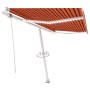 Automatic awning LED wind sensor orange/brown 400x300 cm by , Awnings - Ref: Foro24-3069555, Price: 716,99 €, Discount: %