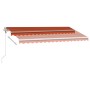 Automatic awning LED wind sensor orange/brown 400x300 cm by , Awnings - Ref: Foro24-3069555, Price: 716,28 €, Discount: %