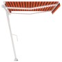 Toldo automático LED sensor de viento naranja/marrón 400x300 cm de , Toldos - Ref: Foro24-3069555, Precio: 716,53 €, Descuent...