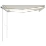 Automatic awning with LED and wind sensor cream 4x3.5 m by , Awnings - Ref: Foro24-3070032, Price: 765,55 €, Discount: %