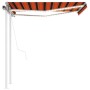 Automatic LED awning and wind sensor orange brown 3x2.5 m by , Awnings - Ref: Foro24-3069915, Price: 540,70 €, Discount: %