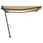 Yellow and white manual retractable foot awning 450x350 cm by , Awnings - Ref: Foro24-3069838, Price: 512,48 €, Discount: %