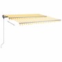 Yellow and white manual retractable foot awning 450x350 cm by , Awnings - Ref: Foro24-3069838, Price: 512,48 €, Discount: %