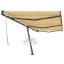 Toldo de pie retráctil manual amarillo y blanco 600x350 cm de , Toldos - Ref: Foro24-3069878, Precio: 696,09 €, Descuento: %