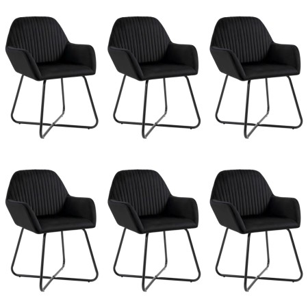 Dining chair 6 units black velvet by vidaXL, dining chairs - Ref: Foro24-277012, Price: 589,49 €, Discount: %