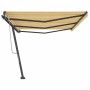 Toldo de pie retráctil manual amarillo y blanco 600x350 cm de , Toldos - Ref: Foro24-3069878, Precio: 696,09 €, Descuento: %