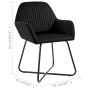 Dining chair 6 units black velvet by vidaXL, dining chairs - Ref: Foro24-277012, Price: 589,49 €, Discount: %