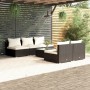 Set sofás de jardín 6 piezas y cojines ratán sintético negro de , Conjuntos de jardín - Ref: Foro24-3101447, Precio: 651,99 €...