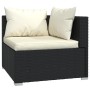 Set muebles de jardín 9 pzas y cojines ratán sintético negro de , Conjuntos de jardín - Ref: Foro24-3102375, Precio: 965,04 €...