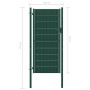 Puerta de valla de PVC y acero verde 100x124 cm de vidaXL, Puertas de jardín - Ref: Foro24-145229, Precio: 166,58 €, Descuent...