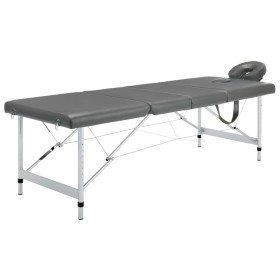 Massageliege 4 Zonen anthrazitfarbene Aluminiumstruktur 186x68 cm von vidaXL, Massageliegen - Ref: Foro24-110176, Preis: 184,...