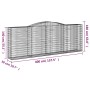 Gabion baskets 20 pcs arc shape iron 400x50x140/160cm by , Pots and planters - Ref: Foro24-3147032, Price: 3,00 €, Discount: %