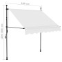 Toldo manual retráctil con LED crema 100 cm de , Toldos - Ref: Foro24-145869, Precio: 72,47 €, Descuento: %