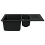 Black Double Bowl Granite Kitchen Sink by , Sinks - Ref: Foro24-151929, Price: 209,75 €, Discount: %