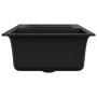 Black Double Bowl Granite Kitchen Sink by , Sinks - Ref: Foro24-151929, Price: 209,75 €, Discount: %