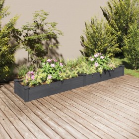 Flowerbed planter with gray fir wood lining 240x45x25 cm by , Pots and planters - Ref: Foro24-364297, Price: 76,47 €, Discoun...