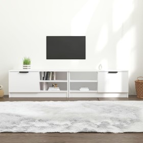 TV cabinet 2 pieces white plywood 80x35x36.5 cm by , TV Furniture - Ref: Foro24-811467, Price: 77,99 €, Discount: %