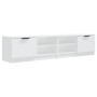 TV cabinet 2 pieces white plywood 80x35x36.5 cm by , TV Furniture - Ref: Foro24-811467, Price: 90,41 €, Discount: %