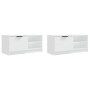 TV cabinet 2 pieces white plywood 80x35x36.5 cm by , TV Furniture - Ref: Foro24-811467, Price: 90,41 €, Discount: %