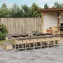 17-teiliges Garten-Essset mit beigen Kissen aus synthetischem Rattan von , Gartensets - Ref: Foro24-3211368, Preis: 971,99 €,...