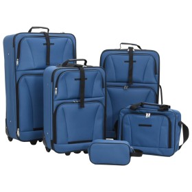 5-piece blue fabric travel suitcase set by , Suitcases - Ref: Foro24-4002829, Price: 127,50 €, Discount: %