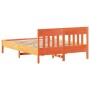 Estructura cama con cabecero madera pino marrón cera 160x200 cm de , Camas y somieres - Ref: Foro24-3216208, Precio: 194,99 €...