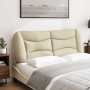 Padded headboard in cream fabric 120 cm by , Headboards and footboards - Ref: Foro24-374566, Price: 61,96 €, Discount: %