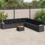 Gartensofa-Set 10-teilig mit schwarzen synthetischen Rattankissen von , Gartensets - Ref: Foro24-3225488, Preis: 616,36 €, Ra...