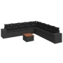 Set de sofás de jardín 10 pzas cojines ratán sintético negro de , Conjuntos de jardín - Ref: Foro24-3225488, Precio: 623,71 €...