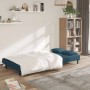 Sofá cama de 2 plazas con dos almohadas terciopelo azul de , Sofás - Ref: Foro24-375806, Precio: 227,29 €, Descuento: %