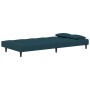 Sofá cama de 2 plazas con dos almohadas terciopelo azul de , Sofás - Ref: Foro24-375806, Precio: 227,29 €, Descuento: %